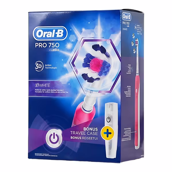 مسواک برقی اورال بی Oral B مدل Pro 750 3D White Pink