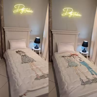 لحاف یک نفره طرح سه دختر