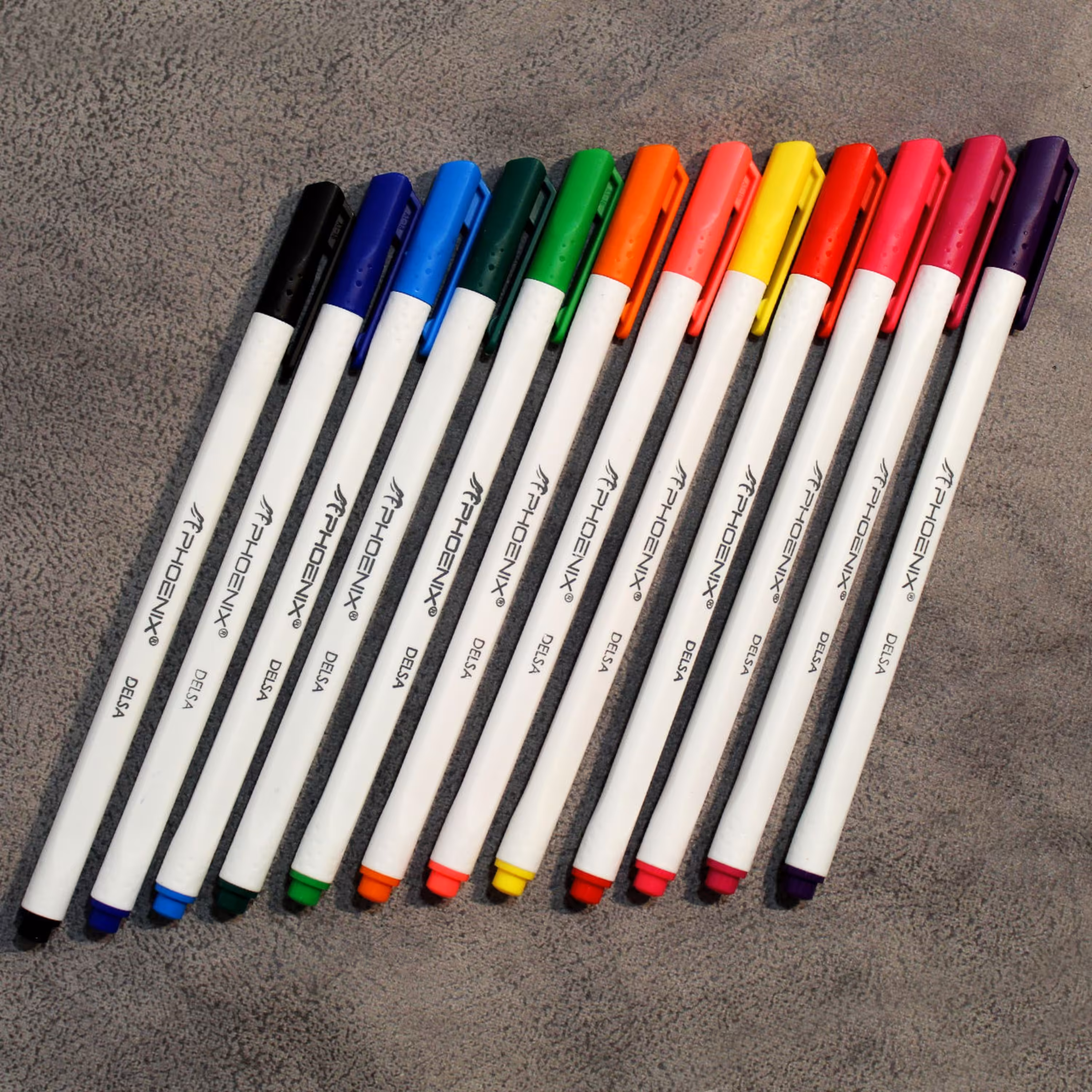 روان نویس نوک نمدی 12 رنگ فونیکس مدل دلسا