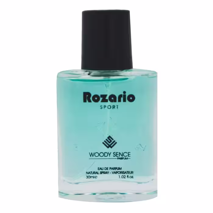 عطر جیبی مردانه وودی سنس مدل Rozario حجم 30 میلی لیتر