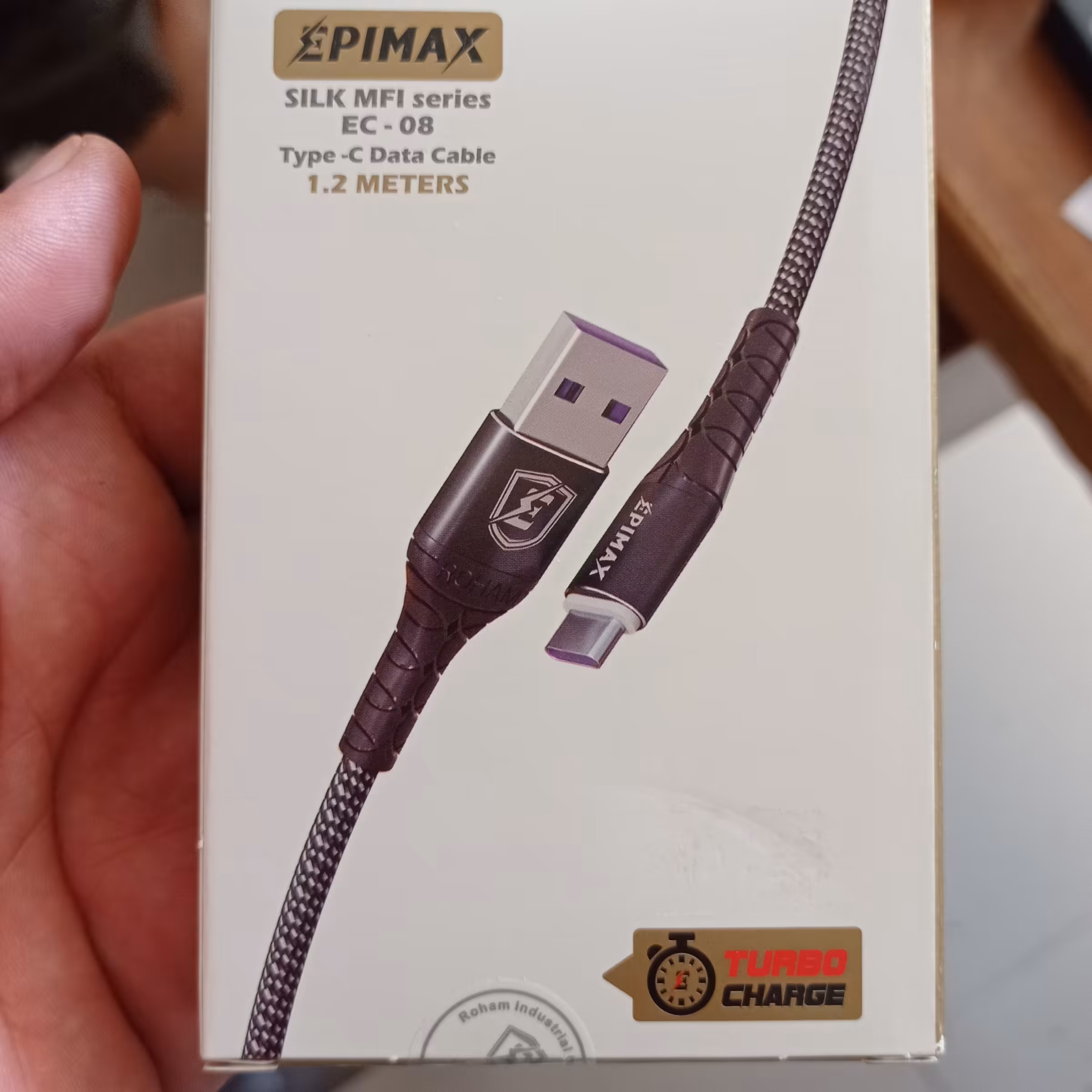 کابل شارژ (گارانتی دار ) تایپ سی EC-08 , ابریشمی ، برند اپیمکس ، ساخت ایران