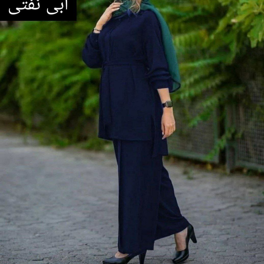 ست مانتو شلوار جنس ابروبادی فری سایز تا 46 ارسال رایگان