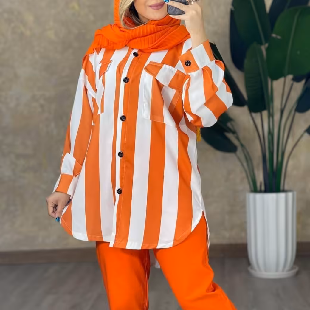  شومیز راه راه 200262
جنس پوپلین نخ
رنگ بندی  مشکی  نسکافه ای  نارنجی  سرخابی  سبز
