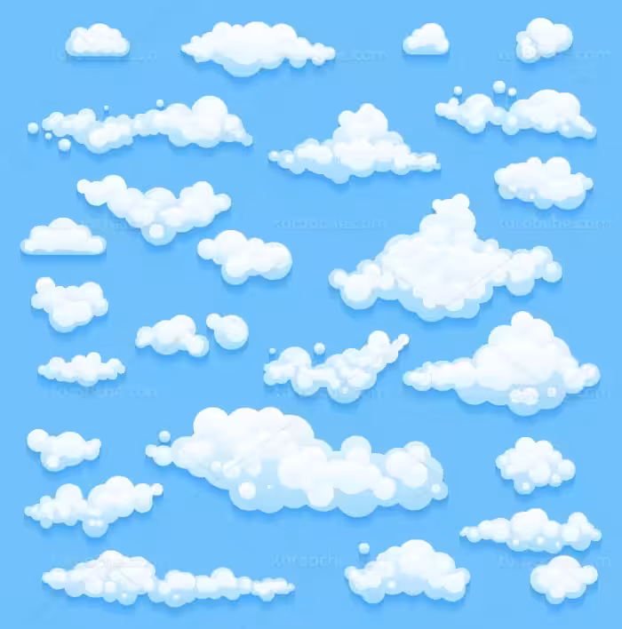 وکتور ابر سفید با کیفیت | گرافیک با طعم تربچه