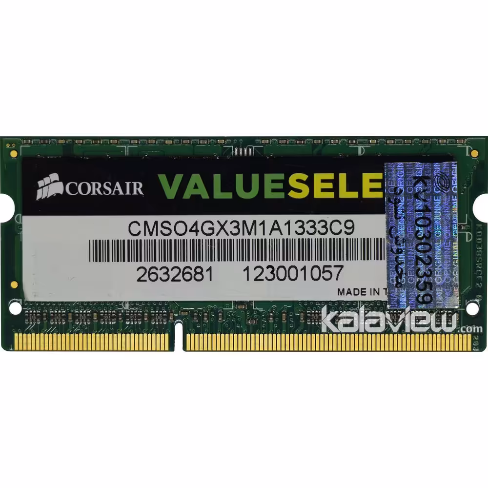 رم لپ تاپ کورسیر 4GB مدل DDR3 باس 1333MHZ-10600 تایوان CMSO4GX3M1A1333C9 تایمینگ CL9