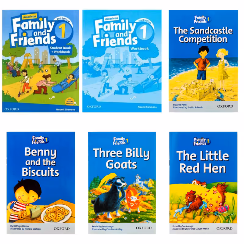 کتاب American Family and Friends 1 اثر جمعی از نویسندگان انتشارات Oxford شش جلدی