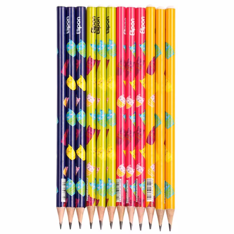 مداد سیاه طرح دار گرد الیپون با کیفیت بالا