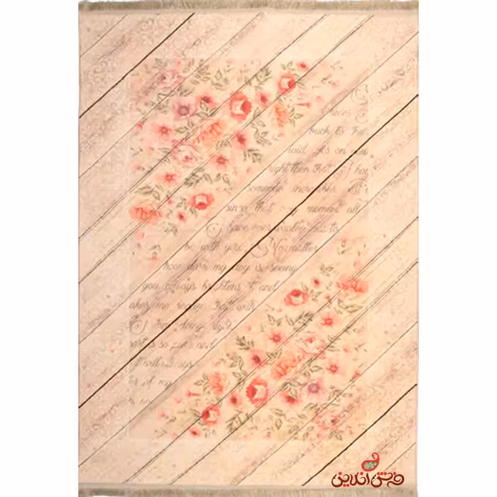 فرش ماشینی کلاریس کلکسیون مدرن کد  100447 بادامی