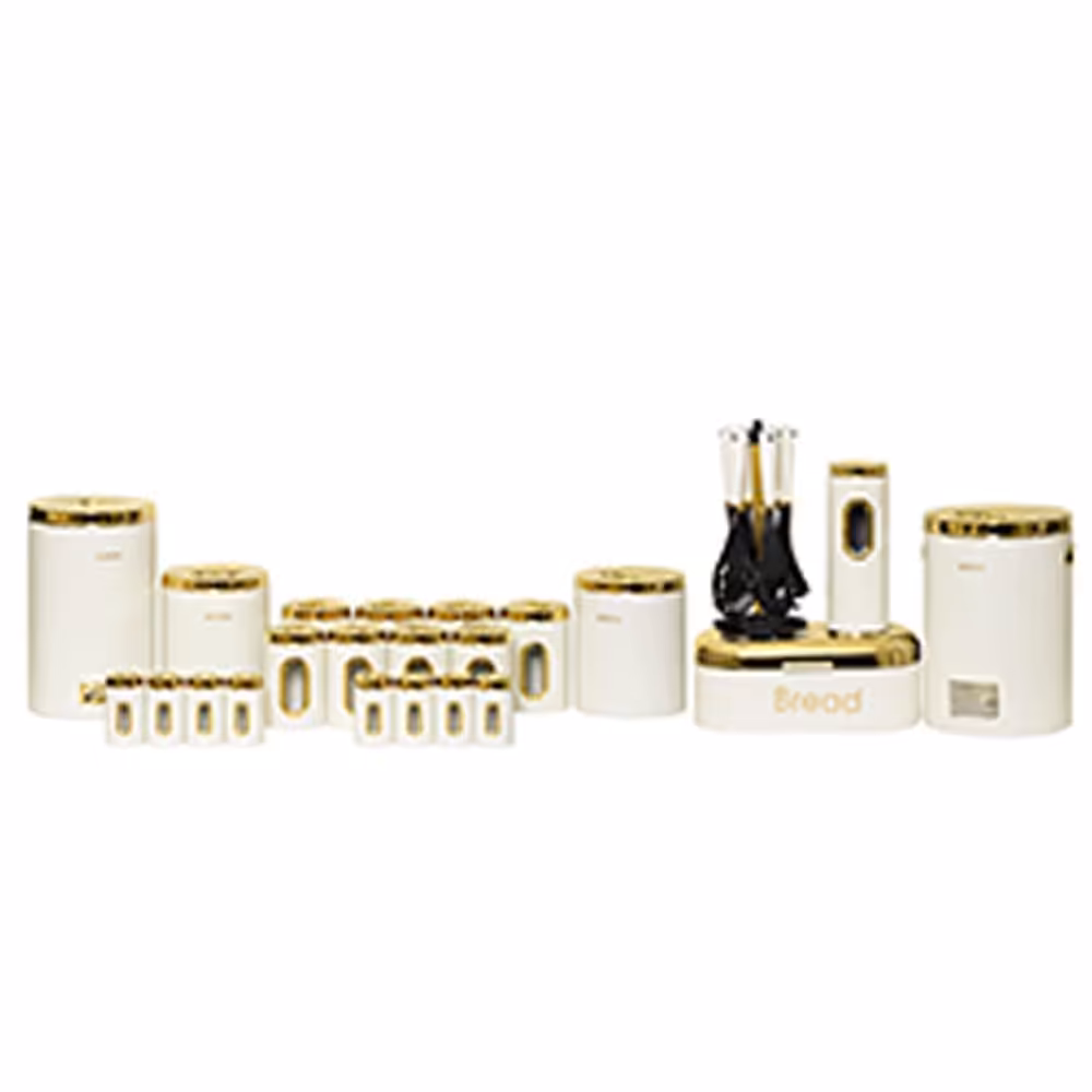 سرویس اشپزخانه ارتیستون 29 کرم درب طلایی