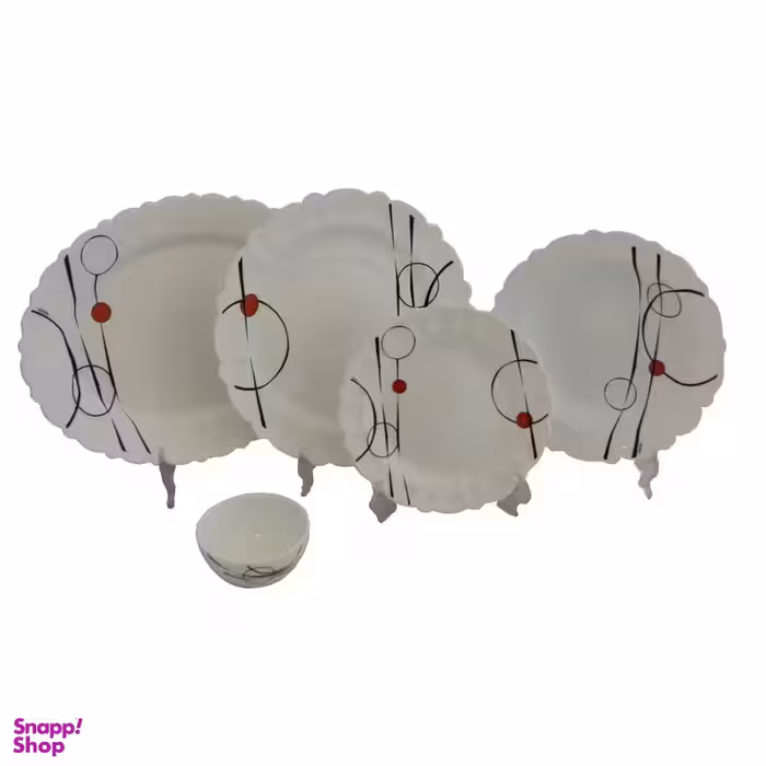 سرویس 25 پارچه غذاخوری آیروپال طرح رویا قرمز