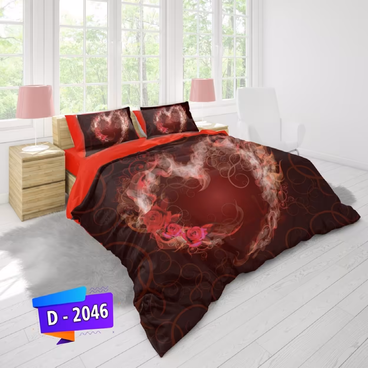 سرویس روتختی لمان کد 2046 دونفره 6 تکه