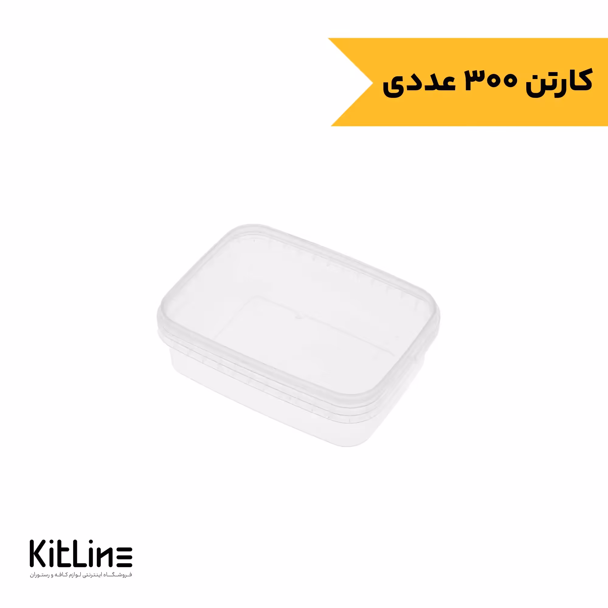 ظرف یکبار مصرف پلی پروپیلن 250 میلی لیتری شفاف همراه در پولاد پویش (کارتن 300 عددی)