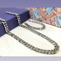 ست زنجیر و دستبند کارتیه ضخیم مردانه استیل