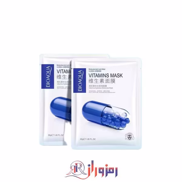 ماسک صورت ورقه ای ویتامین B3 بیوآکوا پک 10 عددی