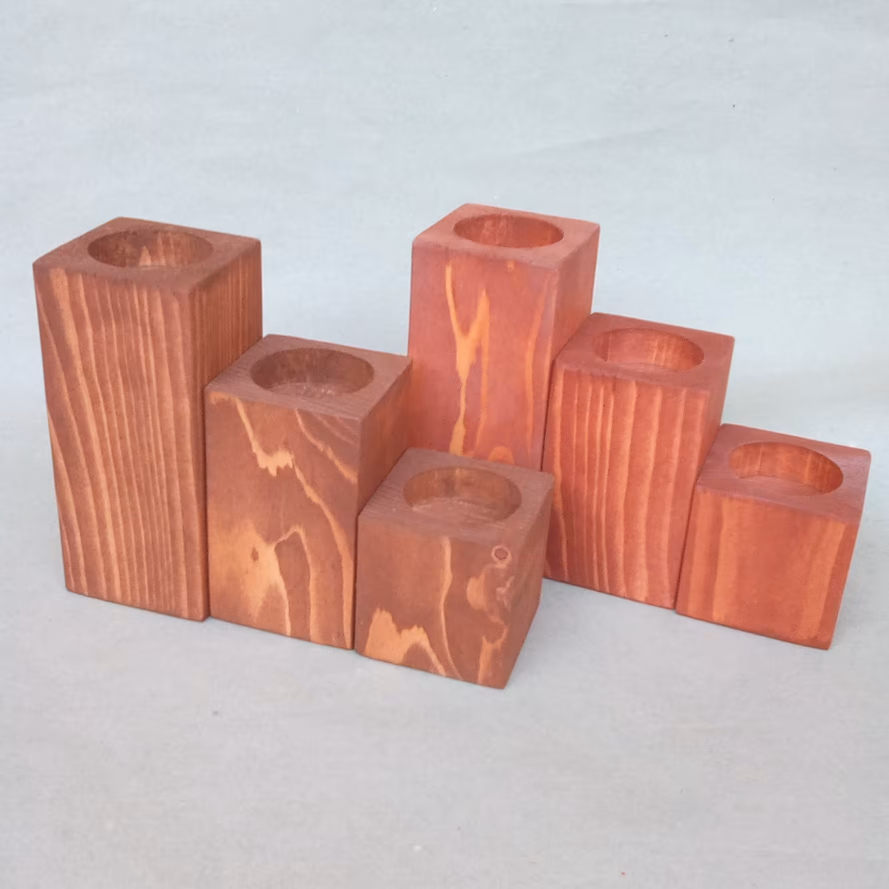 جاشمعی چوبی سه تایی مناسب شمع وارمر