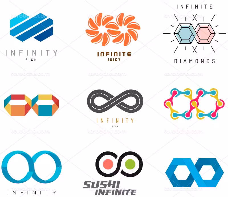 لوگو بینهایت رنگارنگ | گرافیک با طعم تربچه