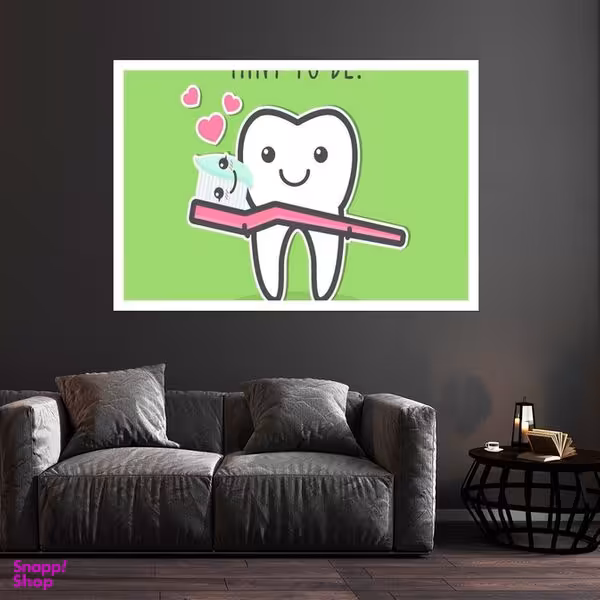 تابلو بکلیت طرح بهداشت دهان و دندان مدل قاب شاسی W-s9455