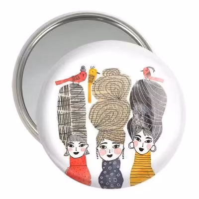 آینه جیبی خندالو مدل دخترونه کد 6109