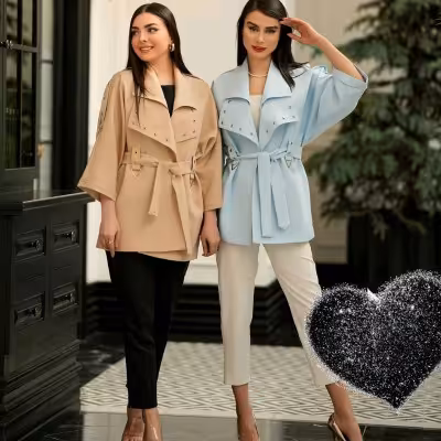 پانچو زنانه کرپ مازراتی مدل غزال