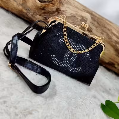 کیف مجلسی دهنه دار مدل شنل نگینی