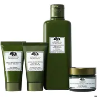 پک تقویت پوست اوریجینز ORIGINS مدل مگا مشروم MEGAMUSHROOM | پاک کننده آرایش، ماسک، تونر، کرم مرطوب کننده و آبرسان