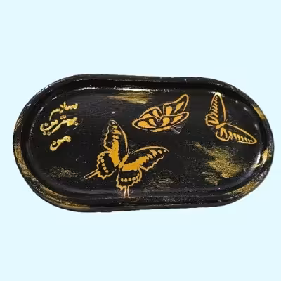 استند کفی سنگ مصنوعی دستساز طرح پروانه