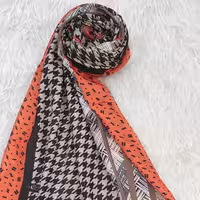 شال  طوسی نارنجی