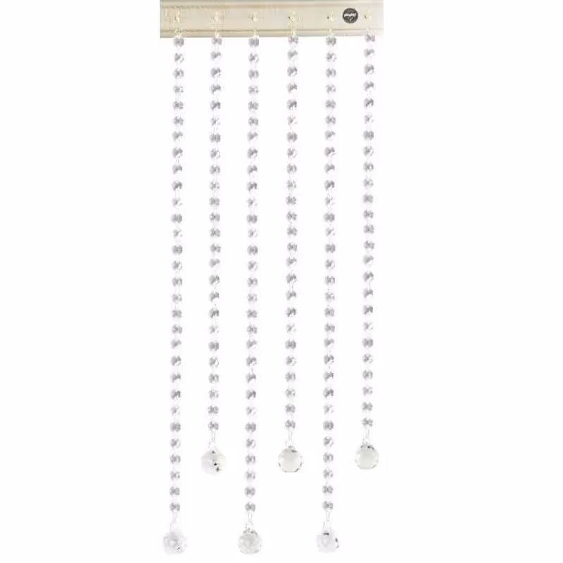 پرده آویز آریا کریستال مدل کوتاه و بلند عرض 30 و ارتفاع 50 سانتیمتر(بی رنگ)