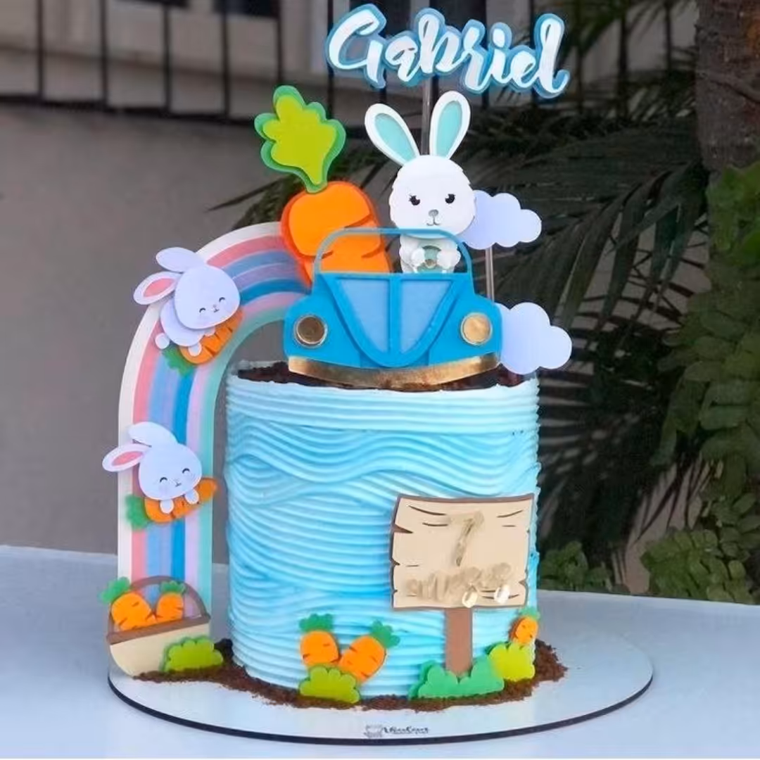 تاپر کیک تولد کودک طرح خرگوش