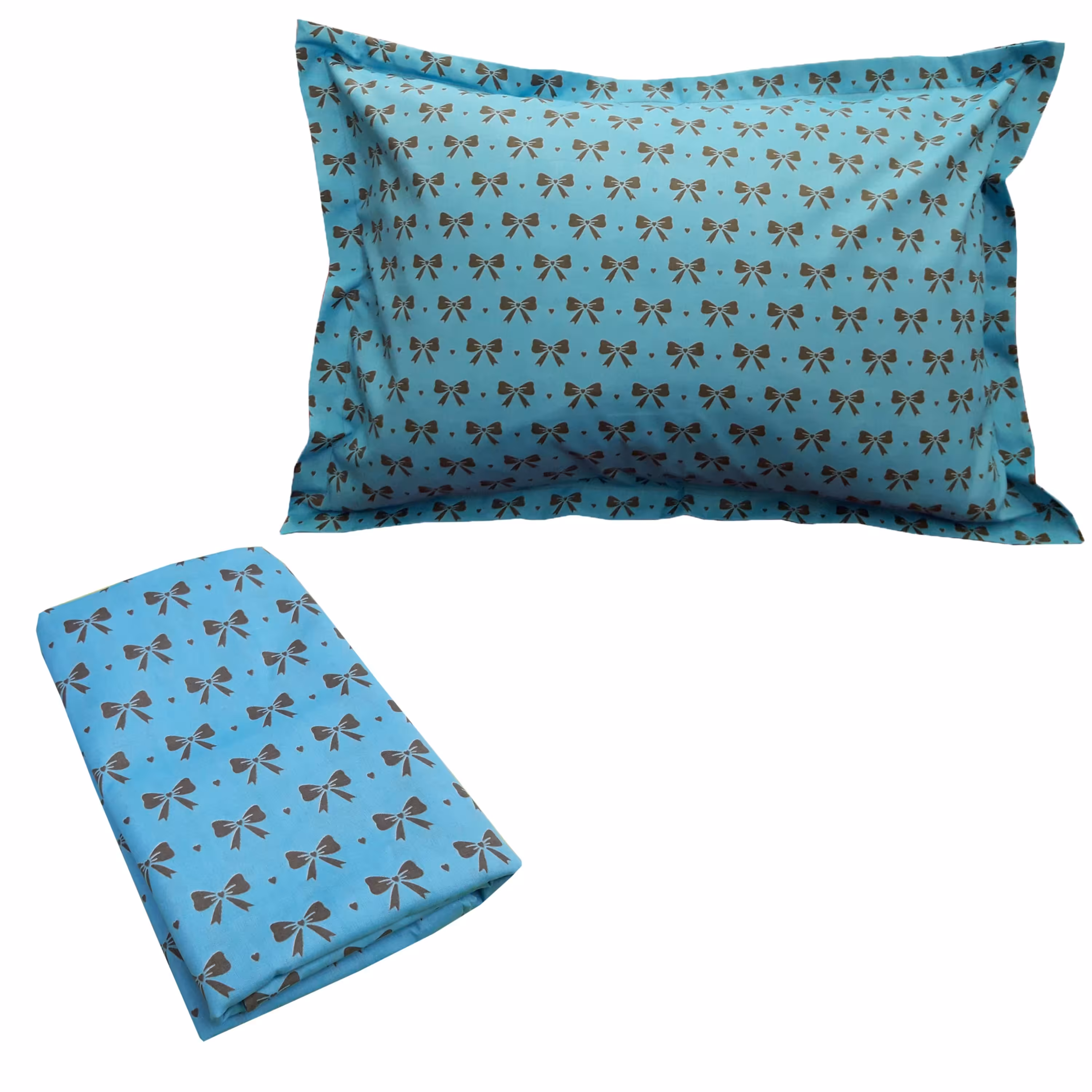 سرویس ملحفه سندس مدل پاپیون یکنفره 2 تکه