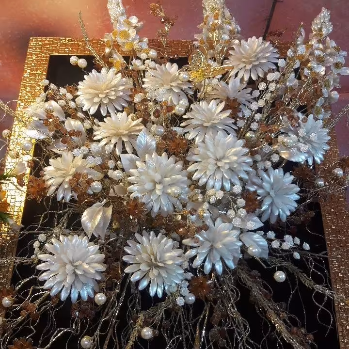 تابلو گل مارگاریت سفید