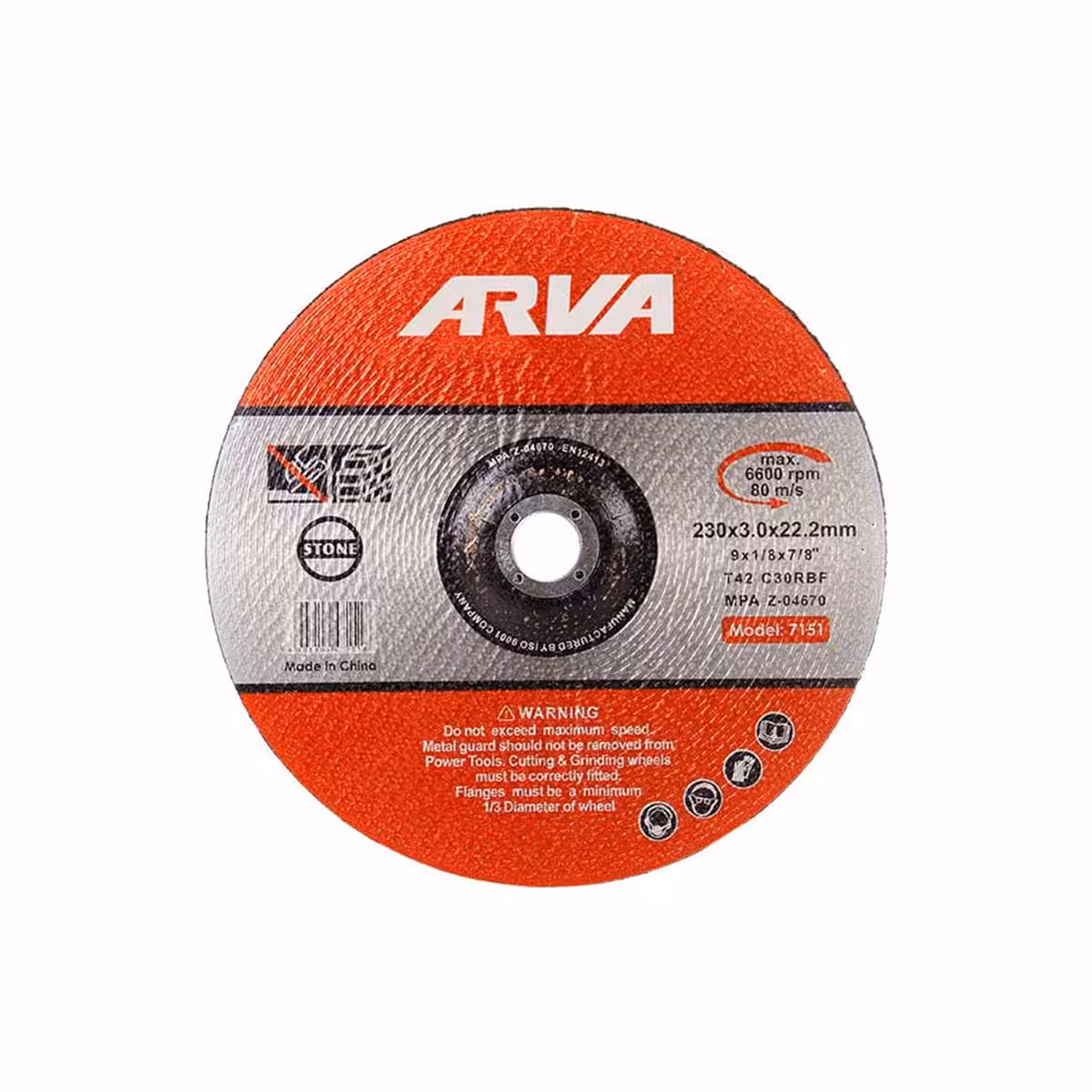 صفحه برش سنگ 230 میلی متر آروا مدل 7151