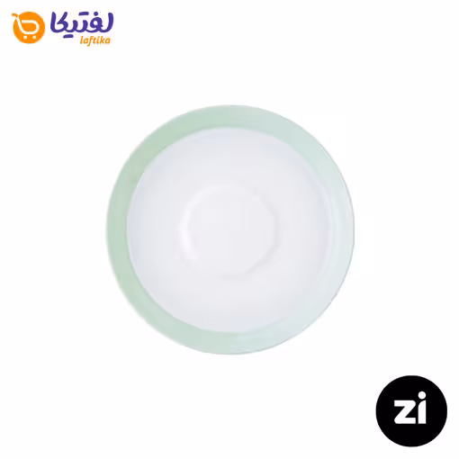 نعلبکی زیر استکانی چینی زرین Zi فرم اس سایز 15 پاستل سبز