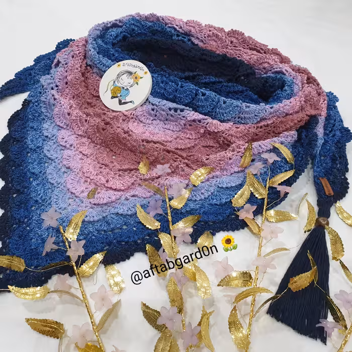 اشارپ مجلسی بلند دستبافت ترک سایز بزرگ  گالری آفتابگردون