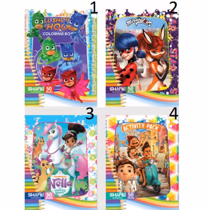 دفتر 50 برگ نقاشی فنر دوبل جلدسازی کد 126 شفیعی