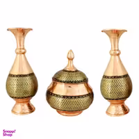 ست گلدان و قندان خاتم کاری کد F63