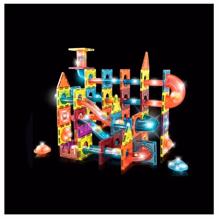 اسباب بازی کاشی های مغناطیسی چراغدار 110 تکه کد CH1173