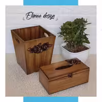 ست سطل و جادستمال با طرح منبت