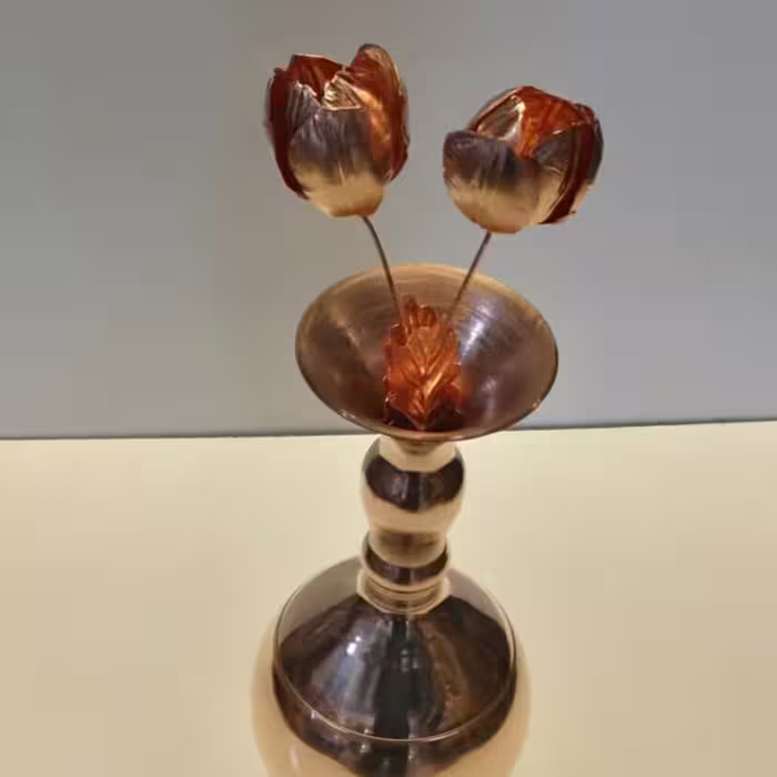 گل و گلدان مسی
