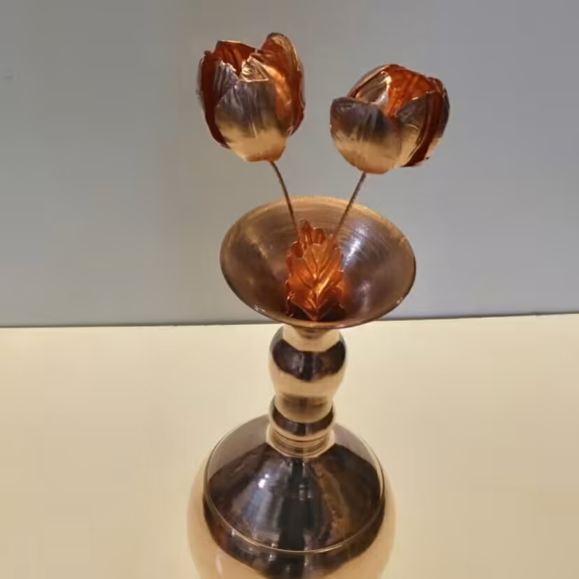 گل و گلدان مسی
