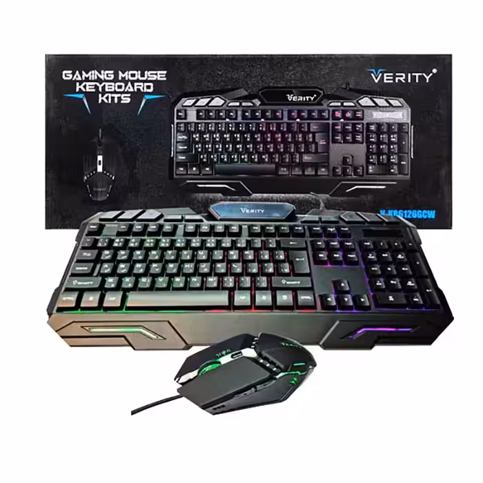 کیبورد و ماوس سیمی گیمینگ وریتی Verity V-KB6126GCM