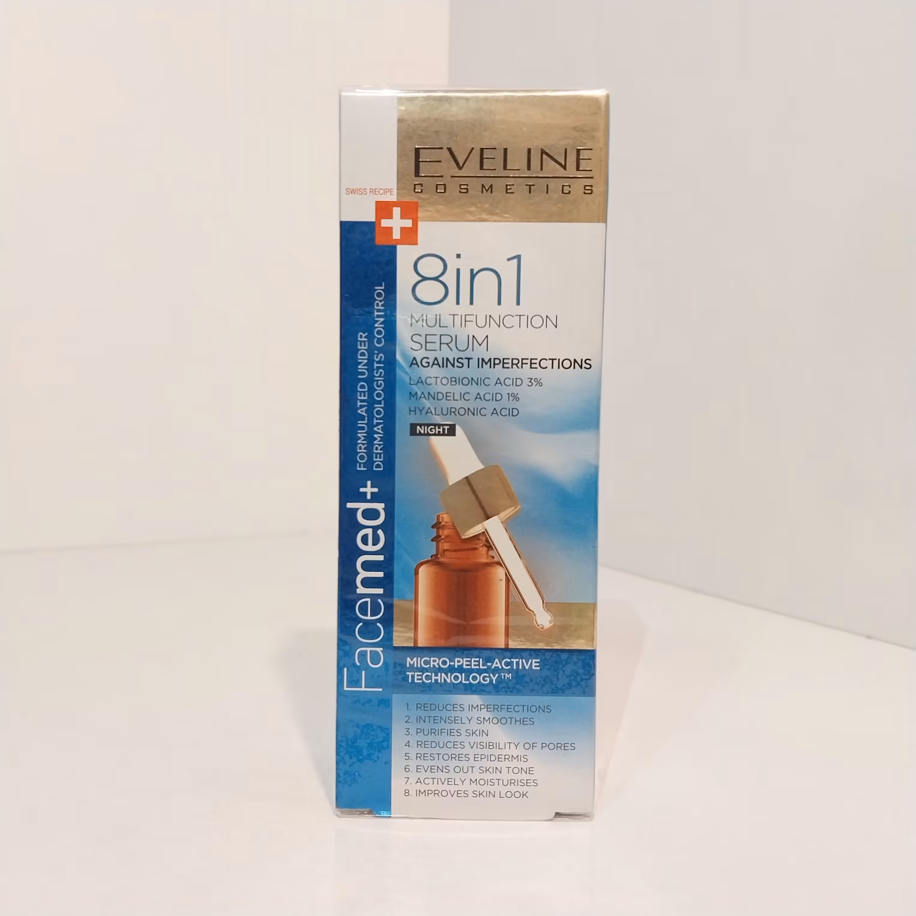 سرم صورت چند کاره 8 در 1 اولاین 18 میل Eveline 8 in 1 Multifunction Serum