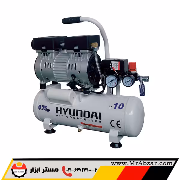 کمپرسور باد سایلنت 10 لیتری هیوندای مدل AC-1075