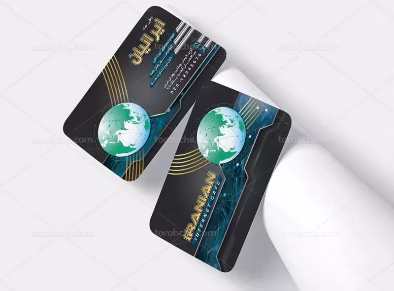 کارت ویزیت کافی نت لایه باز | گرافیک با طعم تربچه