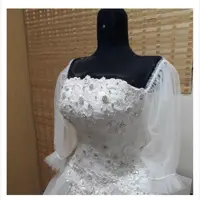 لباس عروس آستین پفی