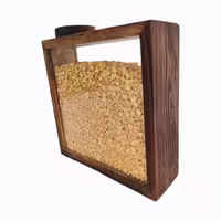 بانکه حبوباب چوب و شیشه کتابی سایز 1