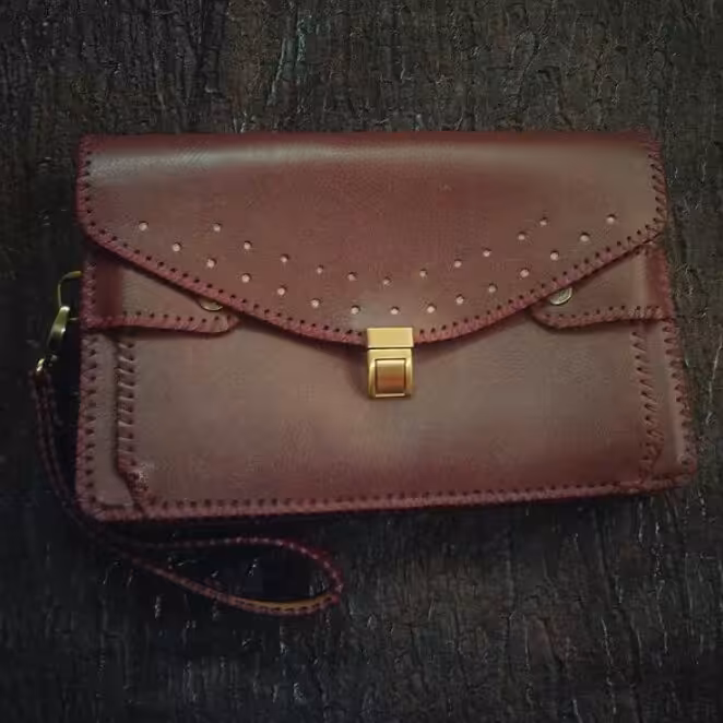 کیف مدارک اسپرت چرم دستدوز. کد 91 14