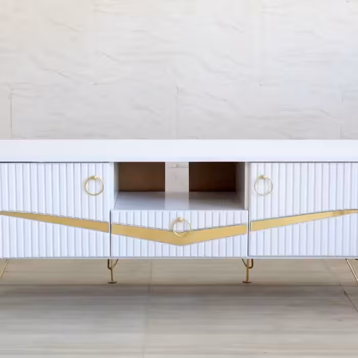 میز LCD پایه فلزی طلایی (هزینه ارسال به عهده مشتری است و درب منزل دریافت می شود.) 