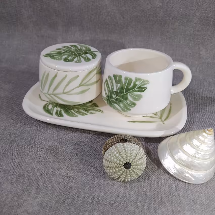 ست فنجان و قندان سرامیکی خاص