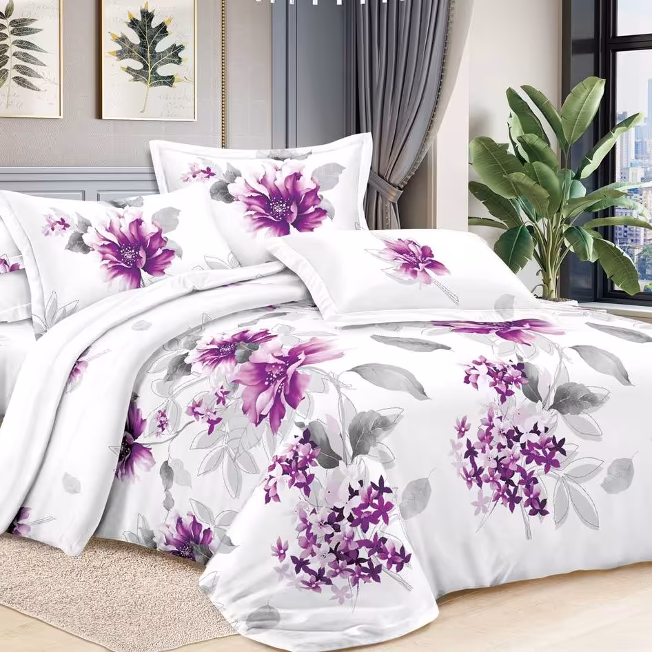 روتختی پلی کتان 2نفره طرح گل افشان